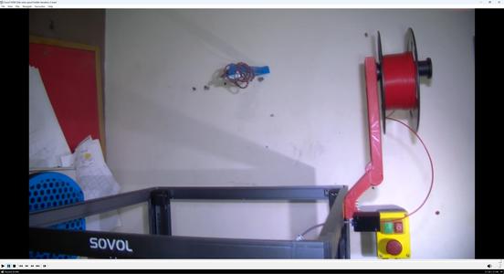 SOVOL SV08 Spool Holder. Easier view of filament left