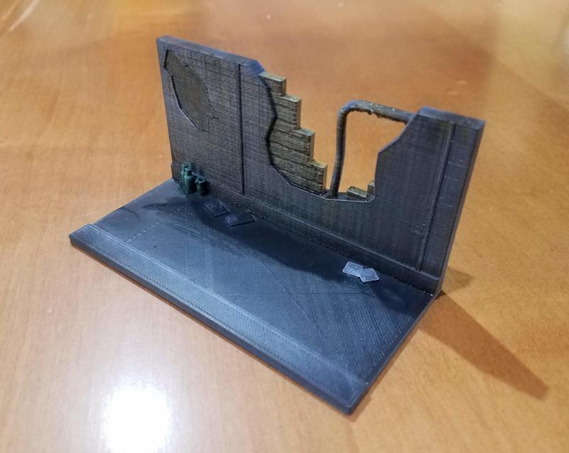 Broken Wall Street Scene