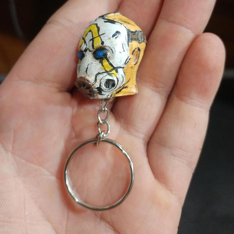 Borderlands 3 Key chain Psycho Mask