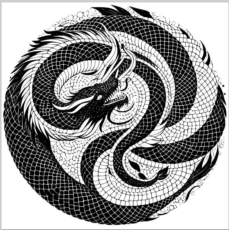 Great serpent (Dragon 8) (two colours)