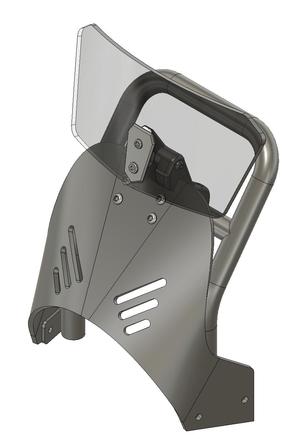 Royal Enfield Himalayan BS4 wind deflector and windshield extension kit