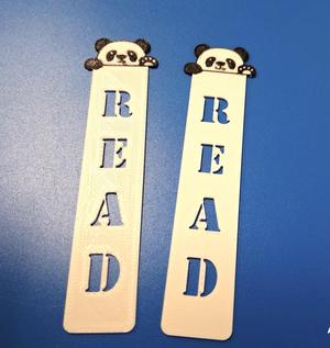 Panda bookmark (dual color printing)