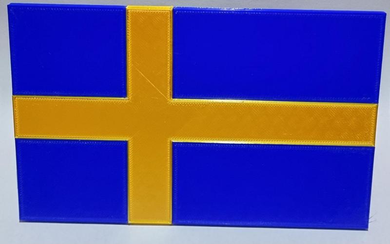 Swedish flag with the correct dimensions 2 parts