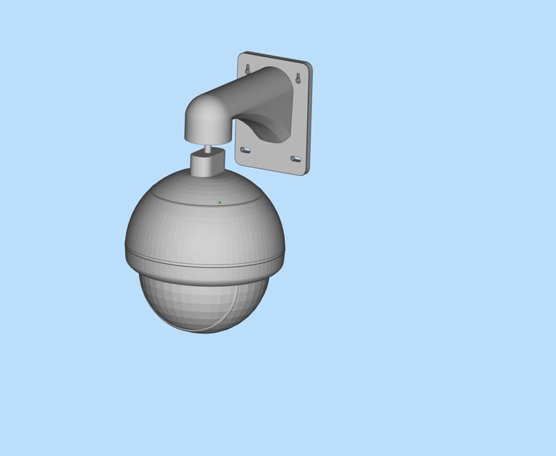 Home decoration outdoor surveillance camera spherical 360 monitoring scene model