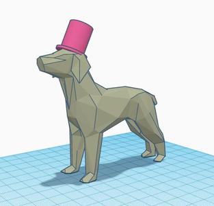 low poly dog