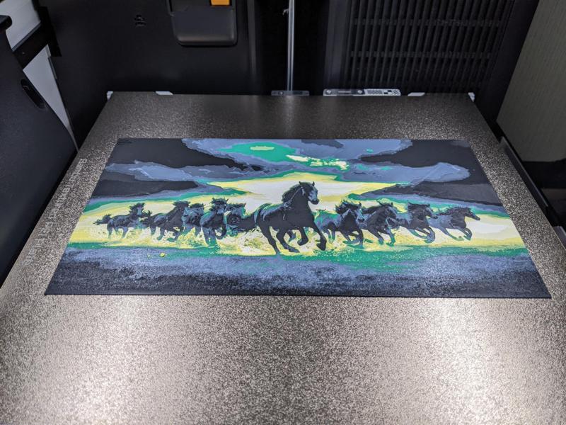 Wild Horses HueForge with frame