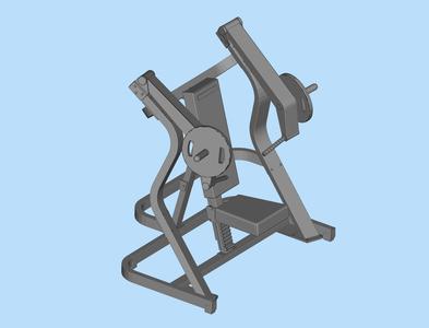 Gym scene model Shoulder press trainer 1/64 digital model