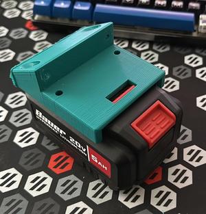 20V Bauer Battery Adapter with 2020 extrusion mounting