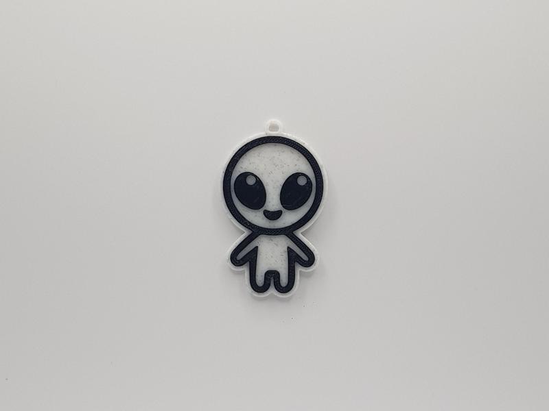 Happy Alien Keychain