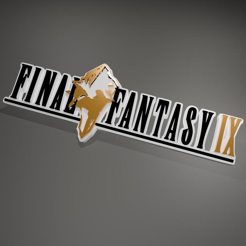 Final Fantasy IX Logo in 3 Colors per layer - Gamer Decoration