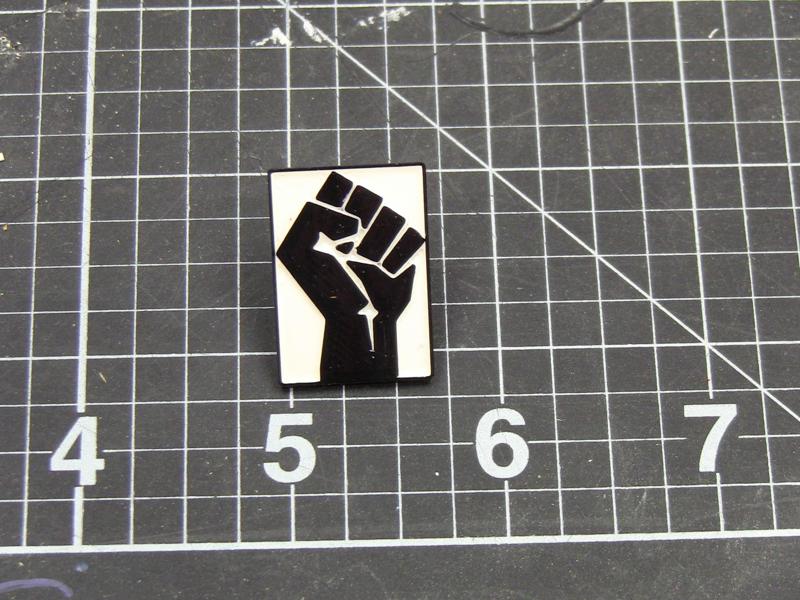Black Fist Enamel pin