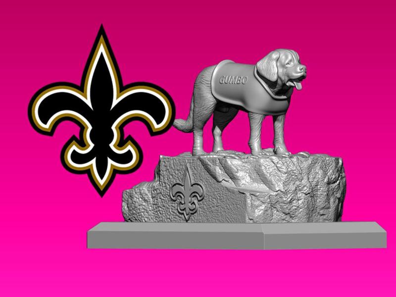 NFL - New Orleans Saints Masscot statue - 3d Print