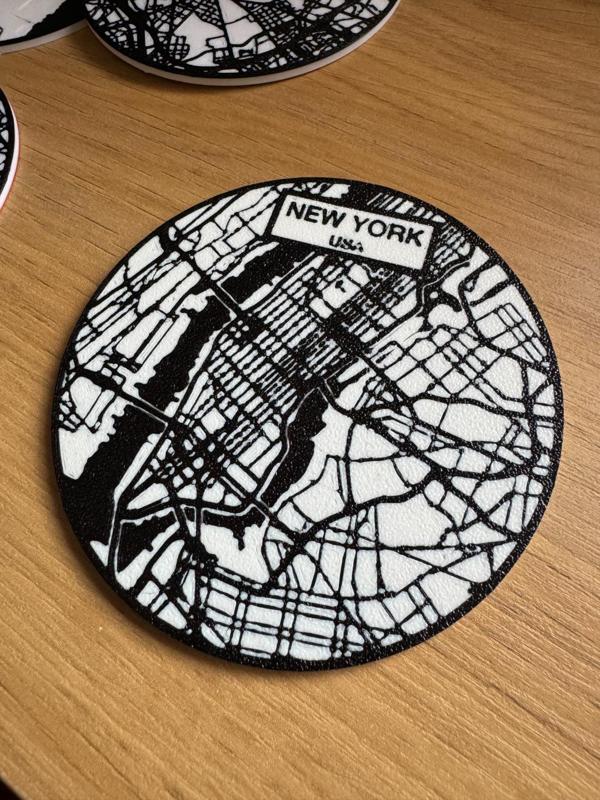 New York map coaster