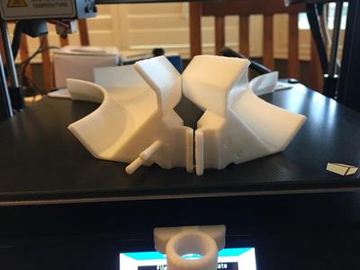 Hot Wheels track 180 deg 2 part print