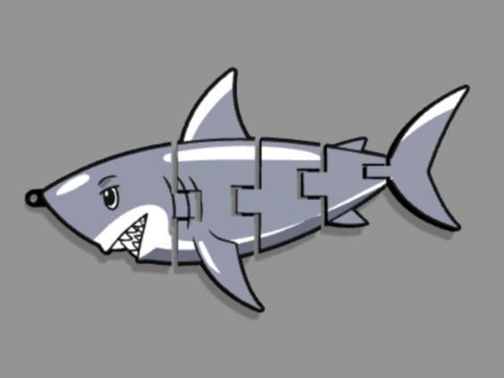 Flexi Shark Keychain