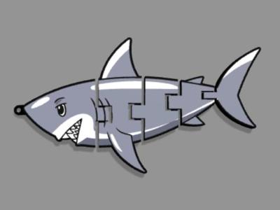 Flexi Shark Keychain