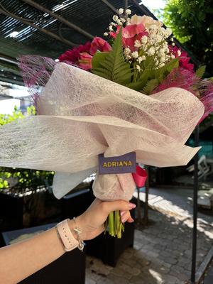 Name tag for flower bouquet