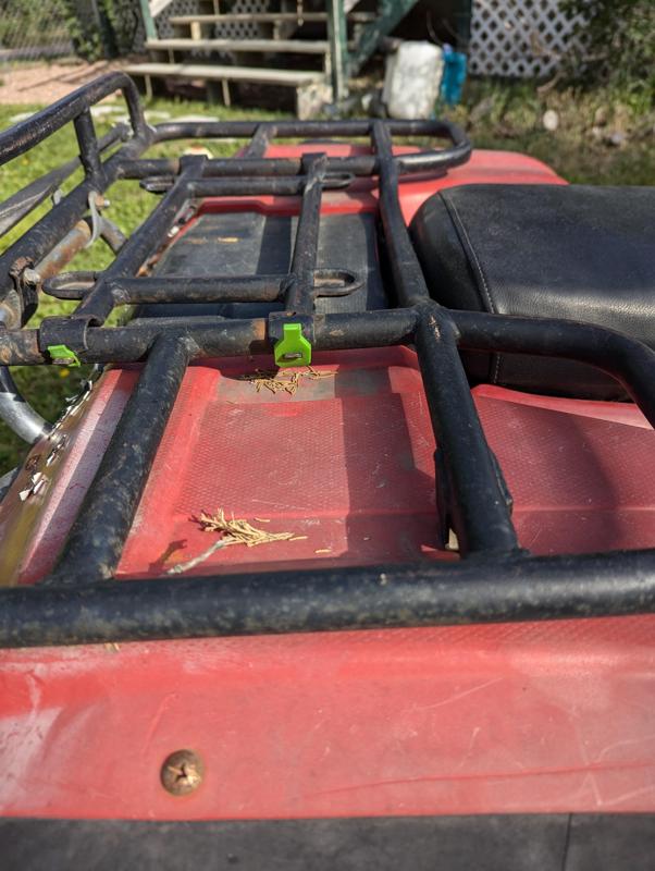 Honda ATC back rack tie-down
