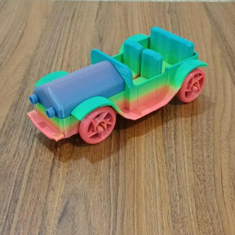 Nostalgic Car (with an openable front)