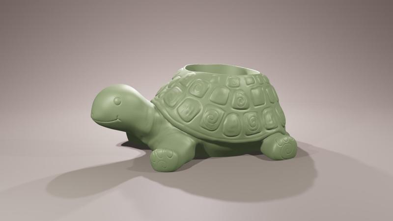 Cute Turtleplanter Turtle Decor Kawaii highpoly