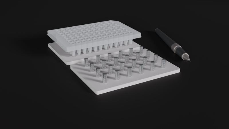 Magnetic Bead Separator, Stand for 96 Well PCR Plate, PCR Strip Tube DNA RNA Protein Purification.