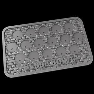 Transport base for blood bowl equipment for 32mm bases