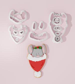 Christmas Mouse  #1 Cookie Cutter
