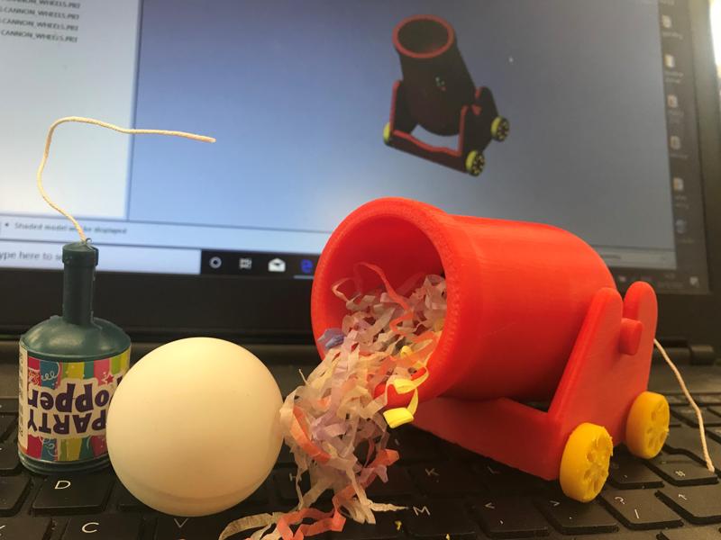 Party Popper Powered Ping Pong Cannon