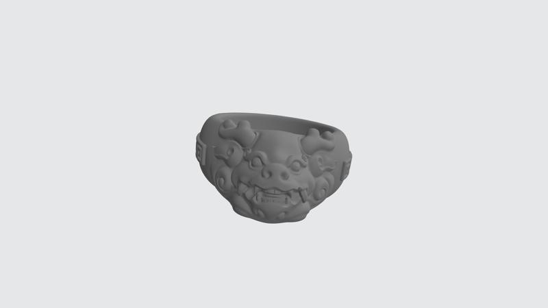 Lucky Pixiu Ring 3D Model 3D print model