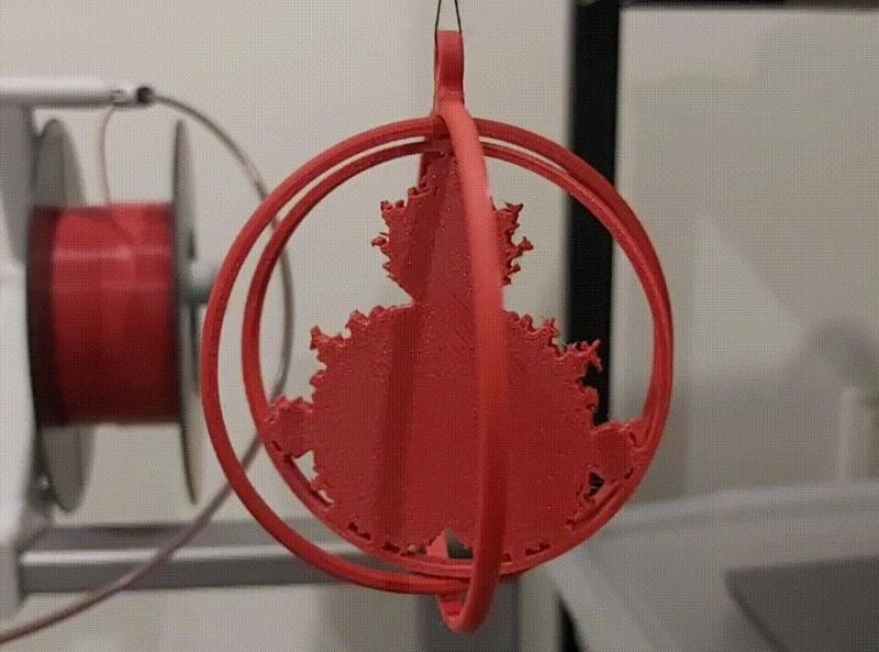 Mandelbrot Christmas Tree Ornament
