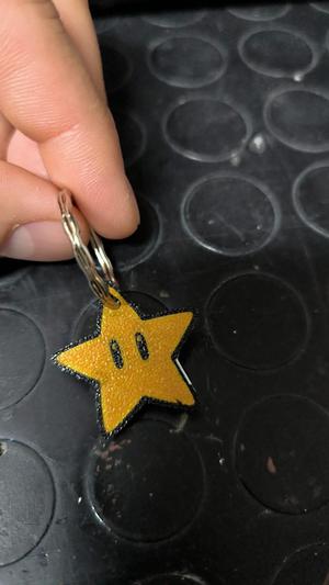 stella super mario portachiave