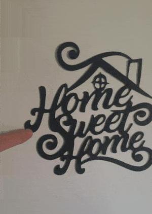 Home sweet home decor, Wall decor, 2d art home, line art home, wall art