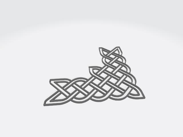 Celtic knot corner motive