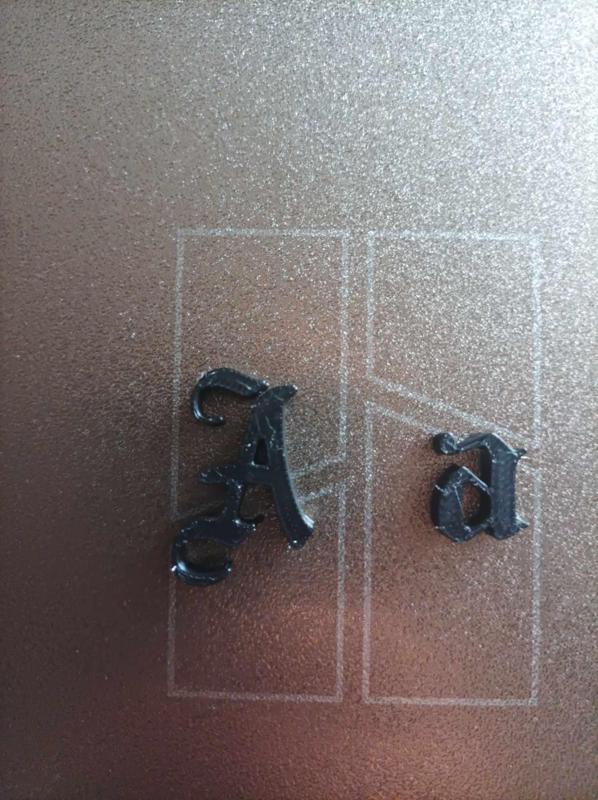 Gothic font alphabet