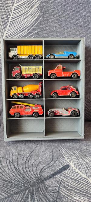 Toy Car Rack with grove for plexiglass