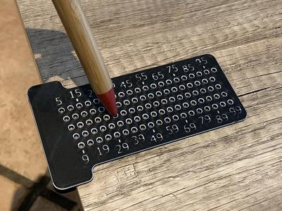 Gauge marking tool, remix with extruded letters