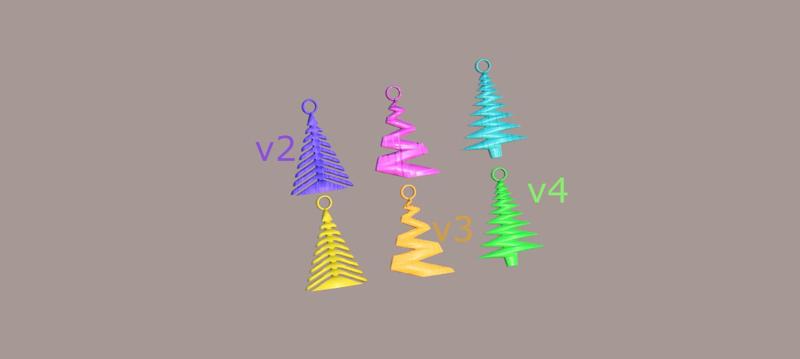 Xmas tree earrings (set)