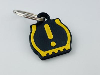 Tire Pressure Warning Light KeyChain