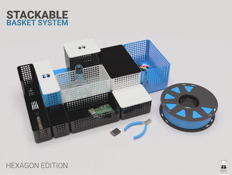 Stackable Organizer/Baskets - Hexagon Edition