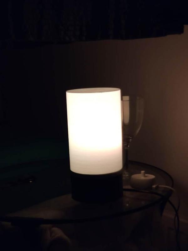 Bedside lamp using Yeelight colour bulb