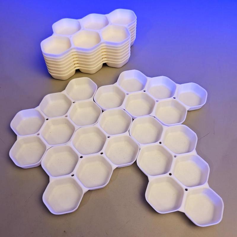Tessellating Stackable Hexagonal Honeycomb Organiser Trays