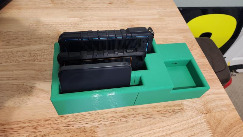 Battery Charger Organizer Station - Ring Camera Battery and Power Banks