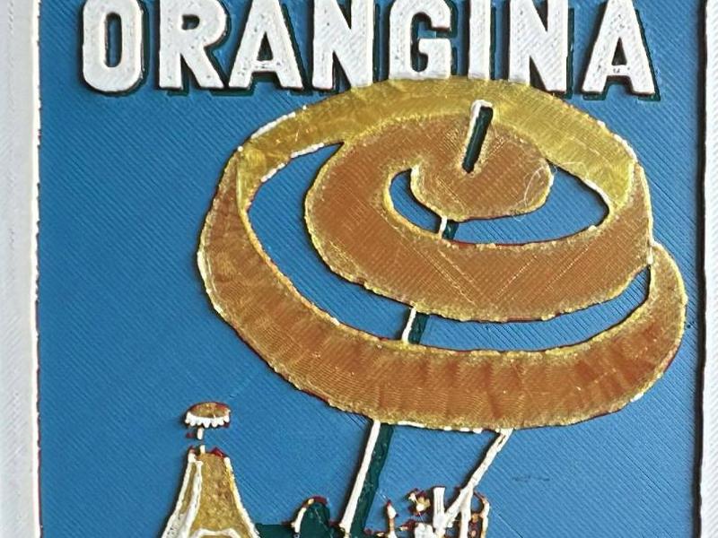 Orangina vintage Hueforge