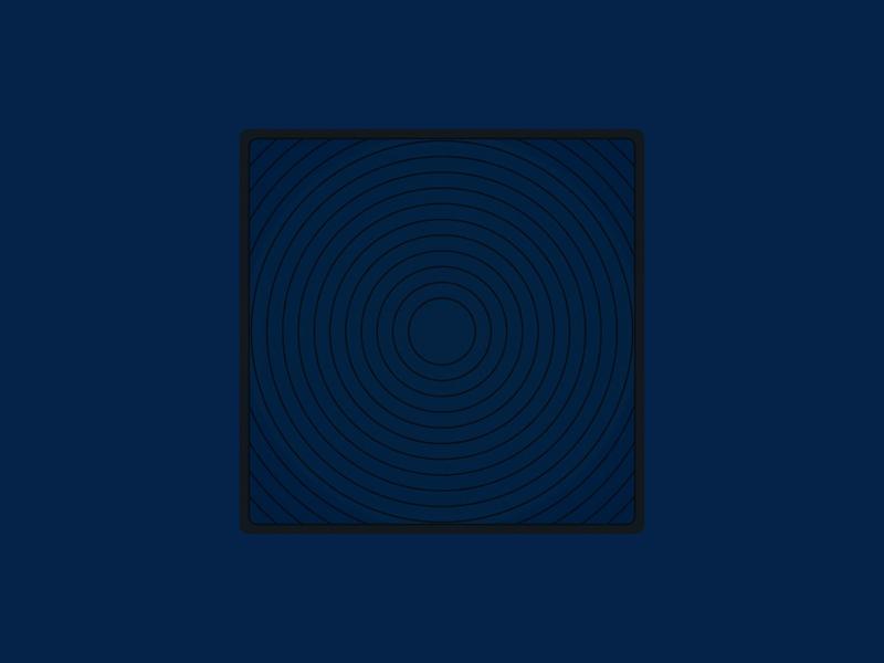 C04. Eiji Coaster - Rectangle 04 - Concentrated Circles