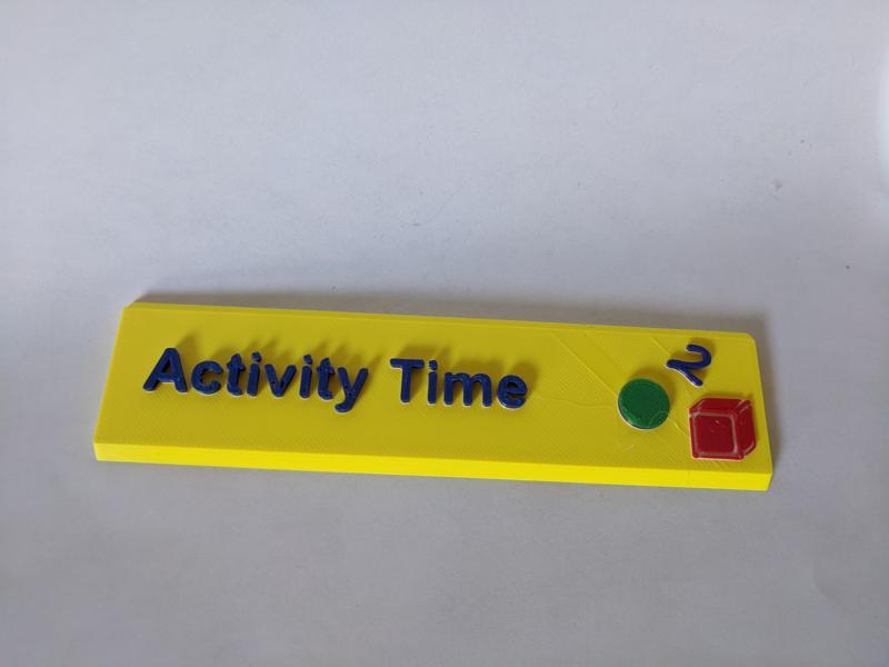 Kid Activity Planner and Teaching Tool Insert