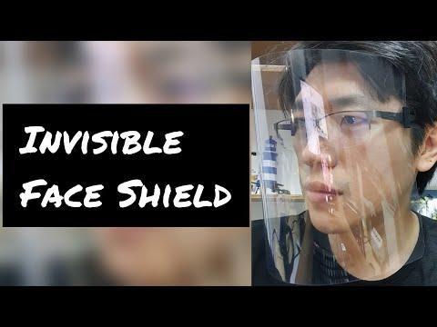 Invisible face shield for people with glasses