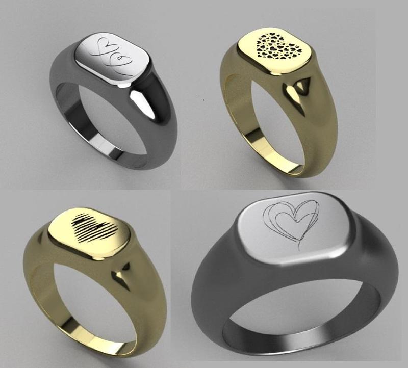LOT OF 4 RINGS SPECIAL VALENTINE'S DAY