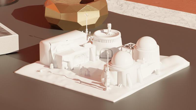 C3-PO, R2-D2, Tatooine - Star Wars Home Decoration