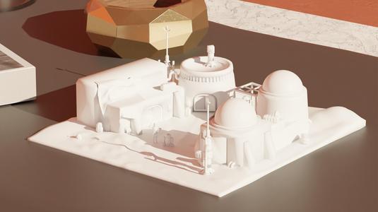 C3-PO, R2-D2, Tatooine - Star Wars Home Decoration