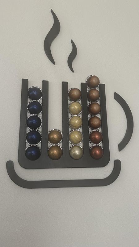 Nespresso vertuo cup wall holder in the shape of a cup